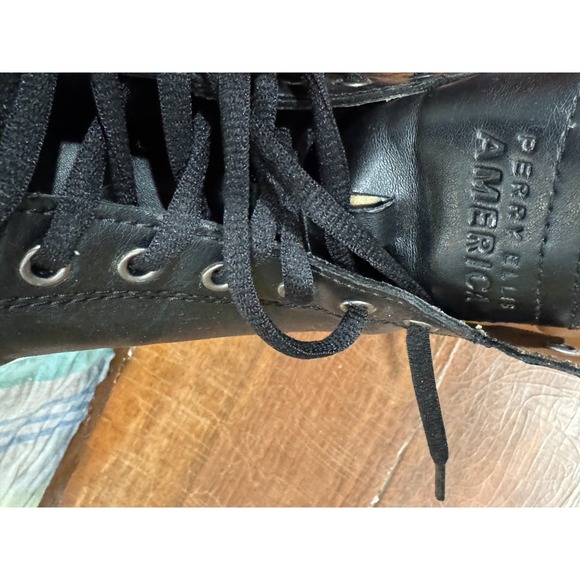 Perry Ellis America Olson High-Top Sneakers – Black Leather Men's Size 10.5 Casu - Picture 6 of 8